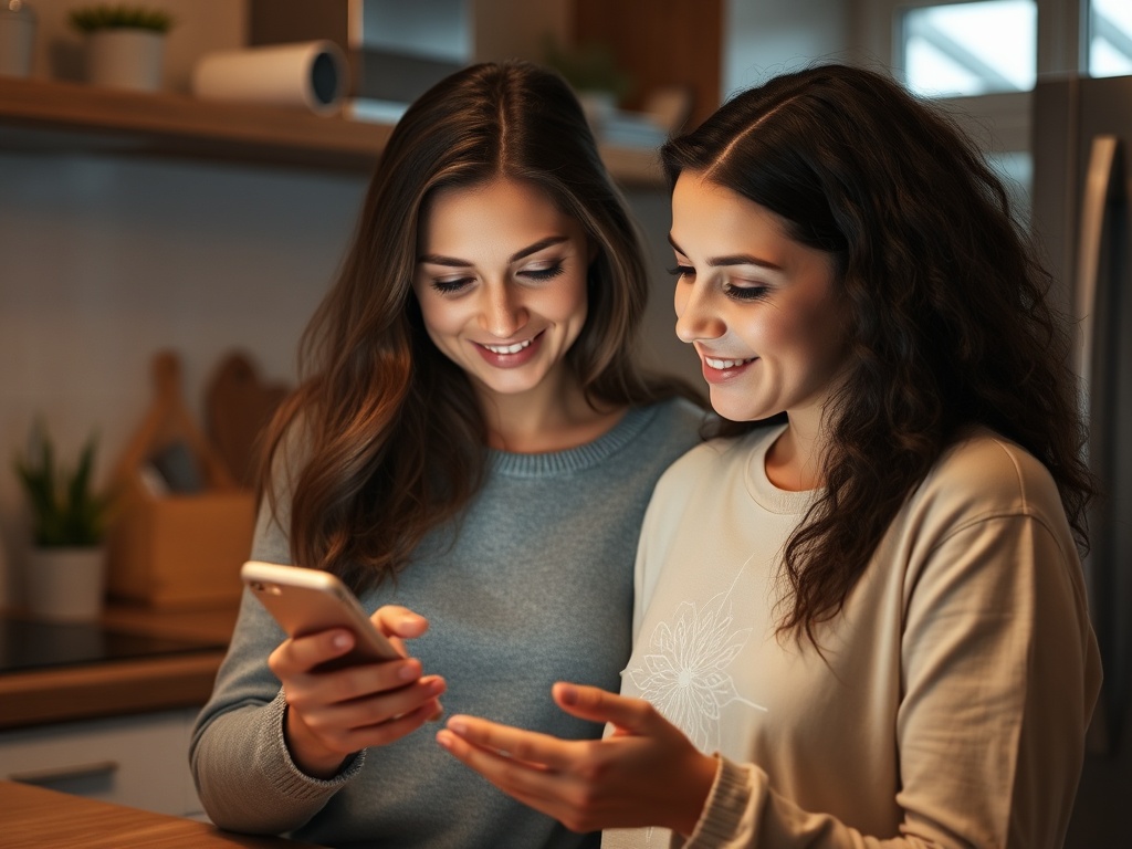 Una figlia rassicurata dall'app